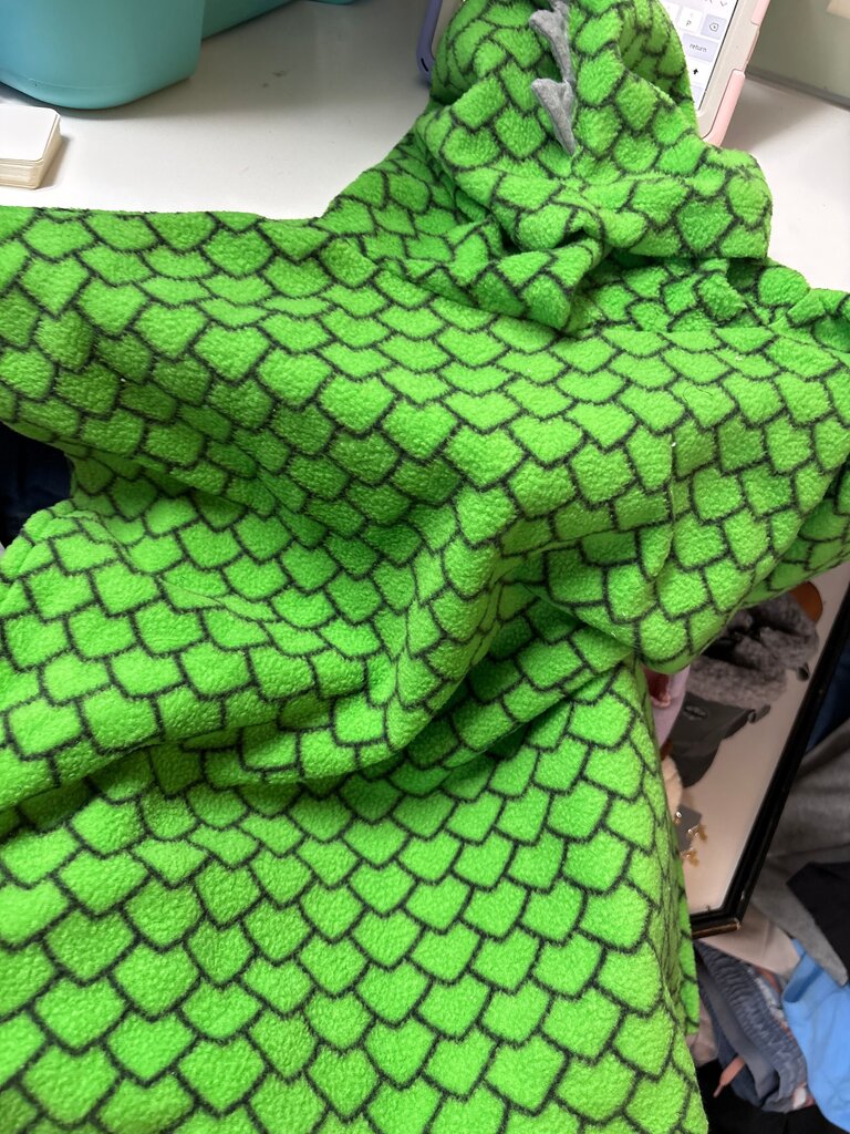 Green Dragon Hooded Blanket