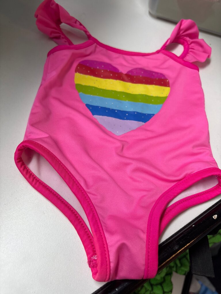 Pink Rainbow Heart Swimsuit