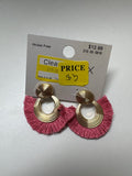 Pink and Gold Hoop Earrings