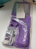 Purple Smiley Face Toothbrush Holder Set