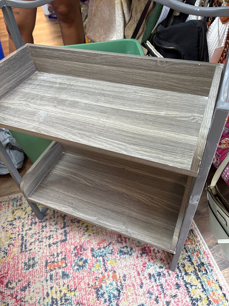 Two-Tier Wooden Storage Shelf