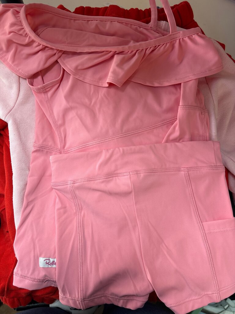 Ruffled Pink Swim Set