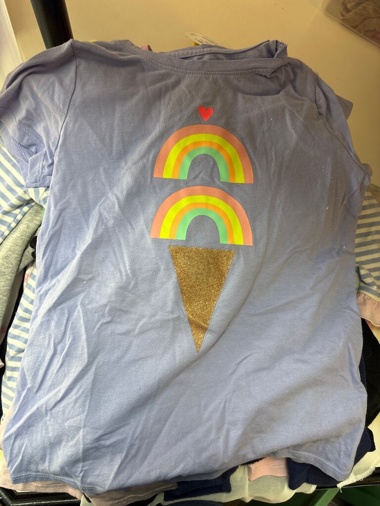 Girls' Purple Rainbow Ice Cream T-Shirt