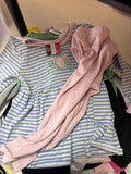 Girls' Striped Dress with Pink Leggings