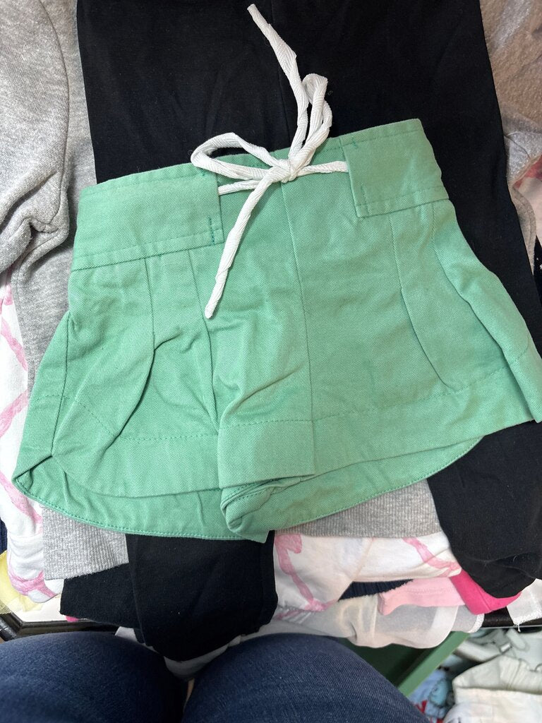 Green Adjustable Waist Shorts