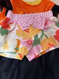 Colorful Floral Dress with Bow