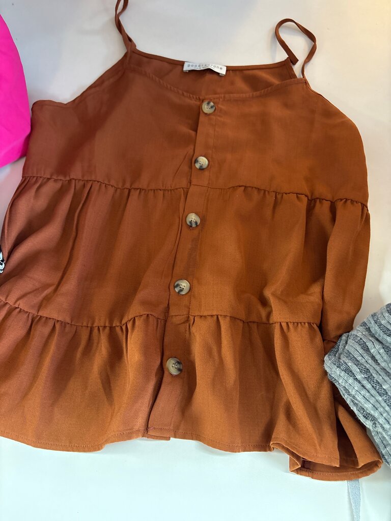 Paper Crane Button-Up Tank Top