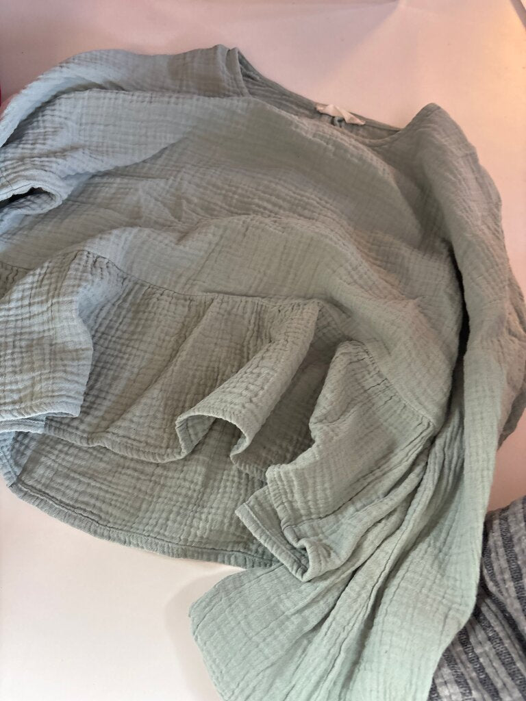 Light Green Ruffled Top
