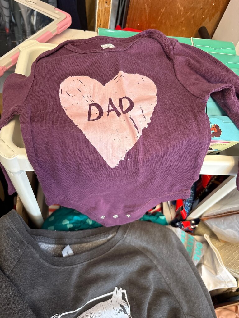 Old Navy Baby Bodysuit with Heart Design for Dad