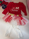 Baby Essentials Red Christmas Outfit with Tutu