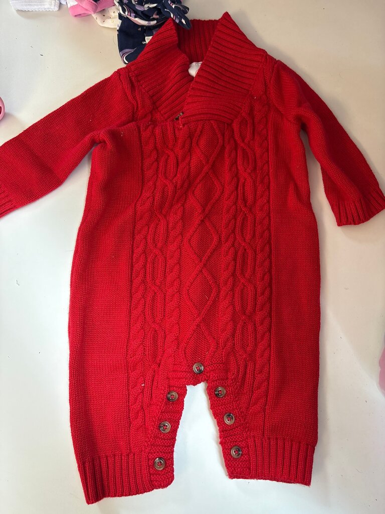 Wonder Nation Red Knit Romper