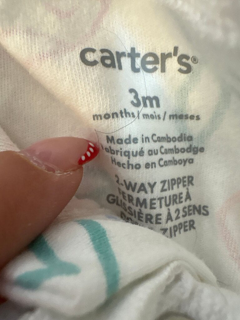 Carter's Infant Zippered Romper with Sea Life Print