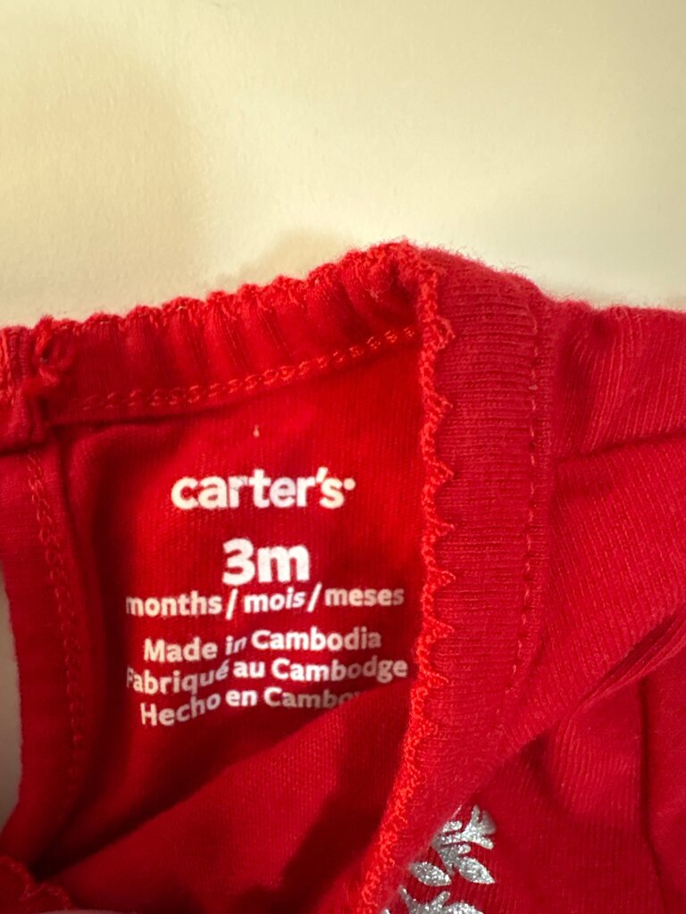 Carter's Red Long Sleeve Bodysuit for Infants