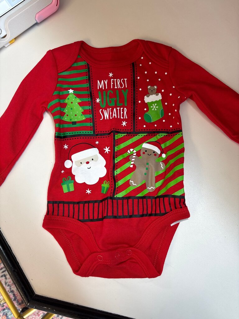 My First Ugly Sweater Baby Bodysuit