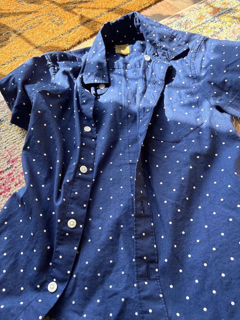 True Craft Women's Navy Polka Dot Shirt