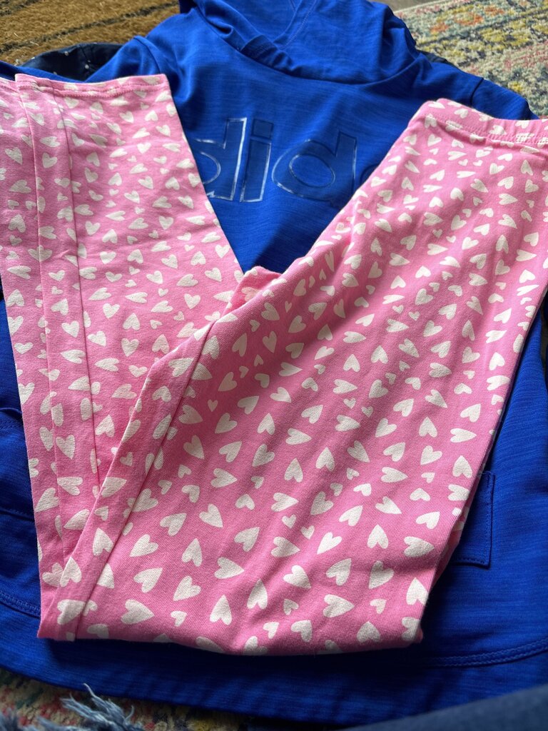 Old Navy Pink Heart Pattern Leggings