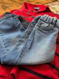 OshKosh B'gosh Toddler Jeans and Red Striped Top Set
