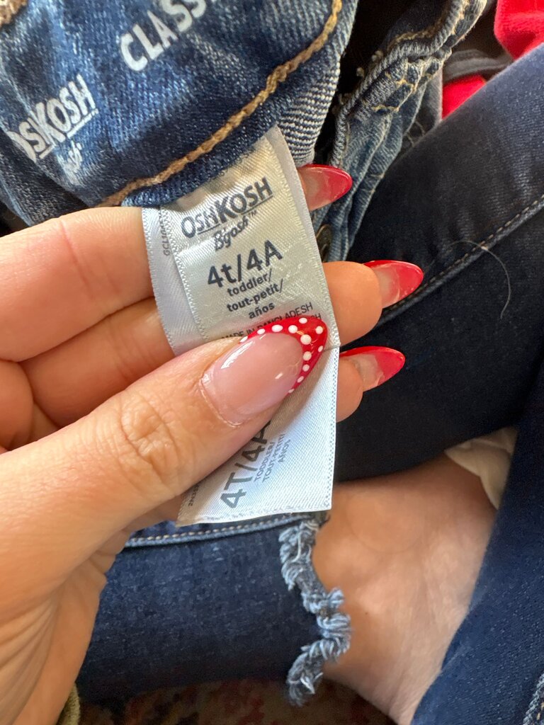 OshKosh B'gosh Toddler Jeans and Red Striped Top Set