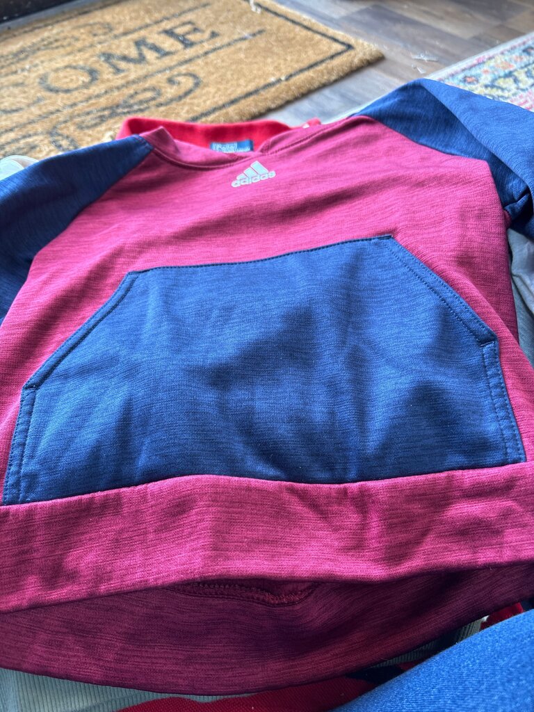 Adidas Red and Navy Long Sleeve Shirt