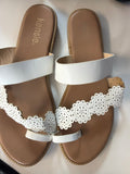 Kensie White Slide Sandals