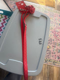 Red Dog Leash with Waste Bag Holder