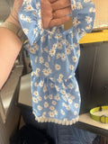 Blue Floral Baby Romper