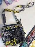 Black and Yellow Floral Crossbody Bag