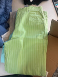 Light Green Striped Pants