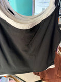 Women's Black Ribbed Tank Top