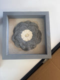 Framed Fabric Flower Decorative Art
