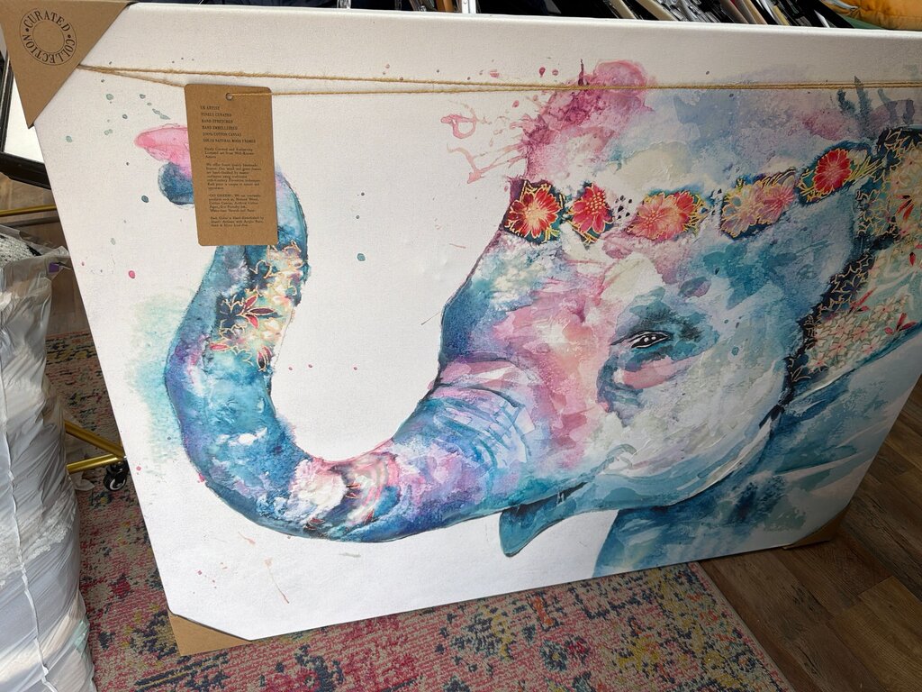 Colorful Elephant Canvas Art