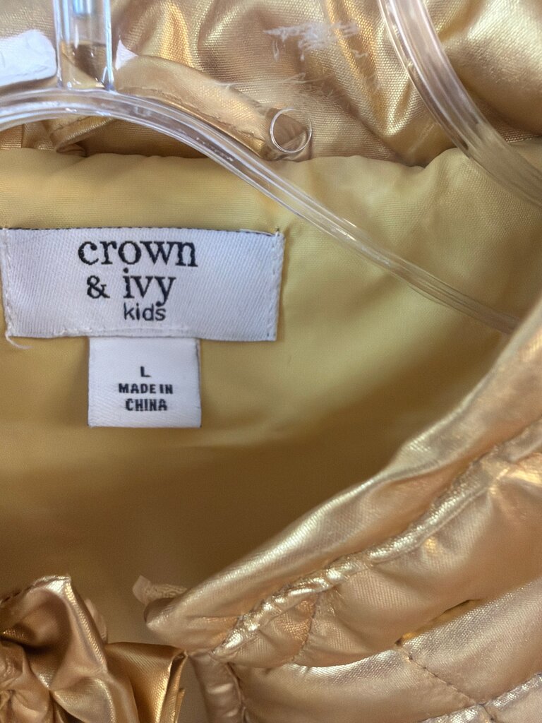 Crown & Ivy Kids Gold Quilted Vest