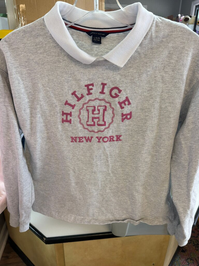 Tommy Hilfiger Youth Grey Long Sleeve Polo