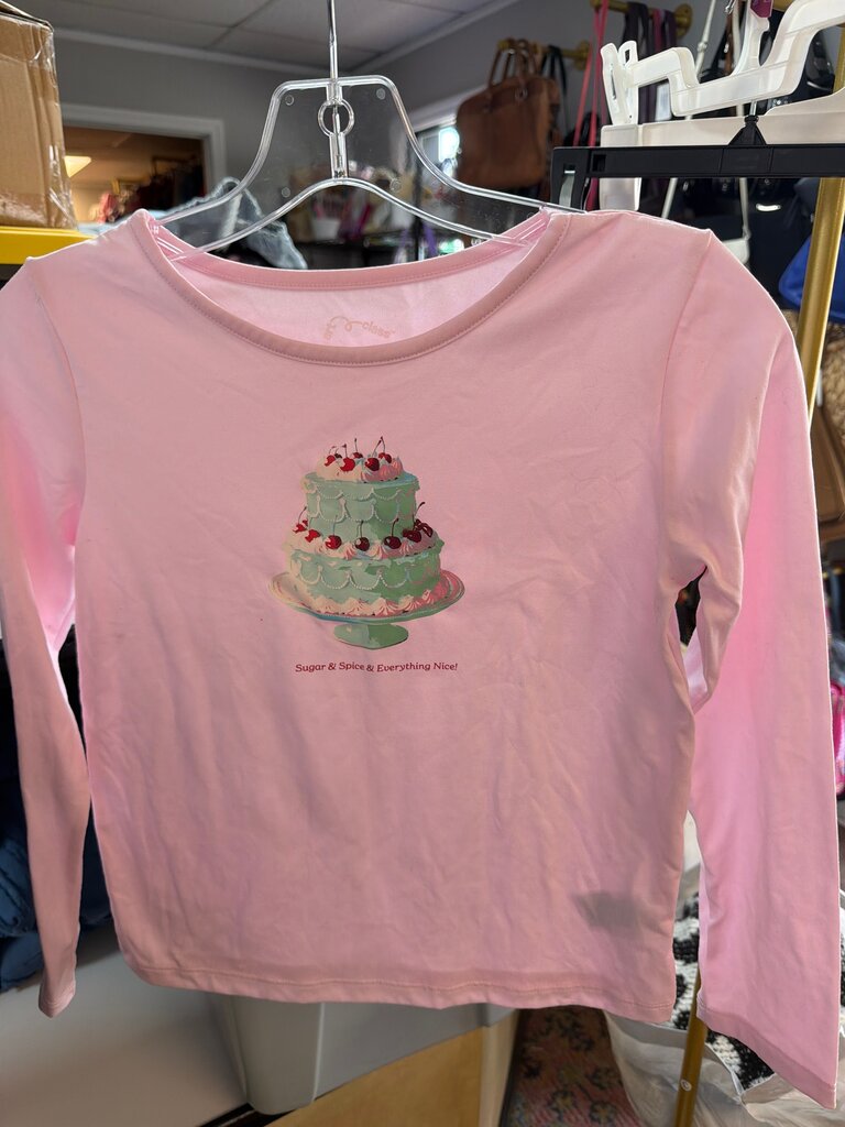 Pink Long Sleeve Sleepwear with Cake Design