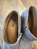 Gray Zip Ankle Boots