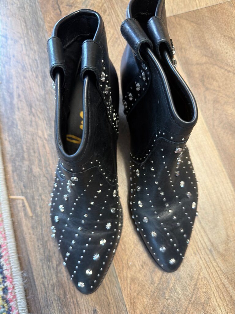 Black Studded Ankle Boots