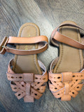 Girls' Pink Woven Sandals