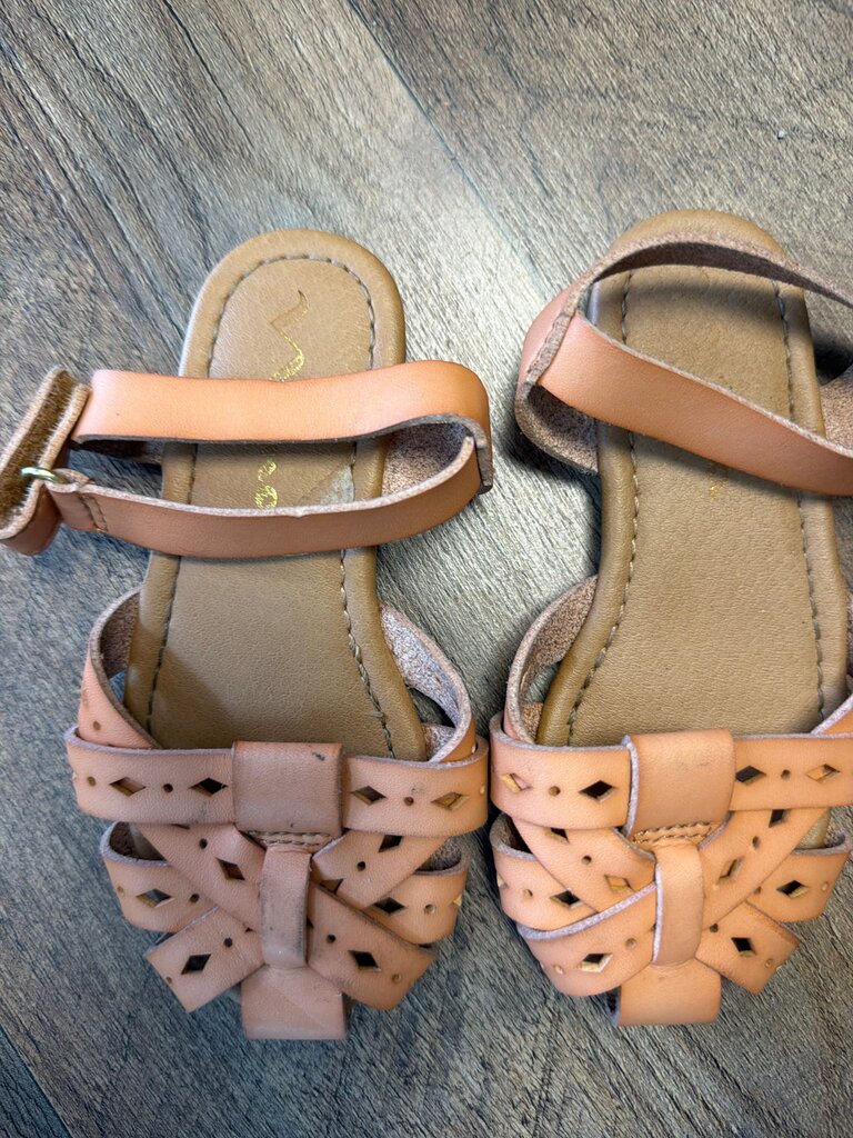 Girls' Pink Woven Sandals