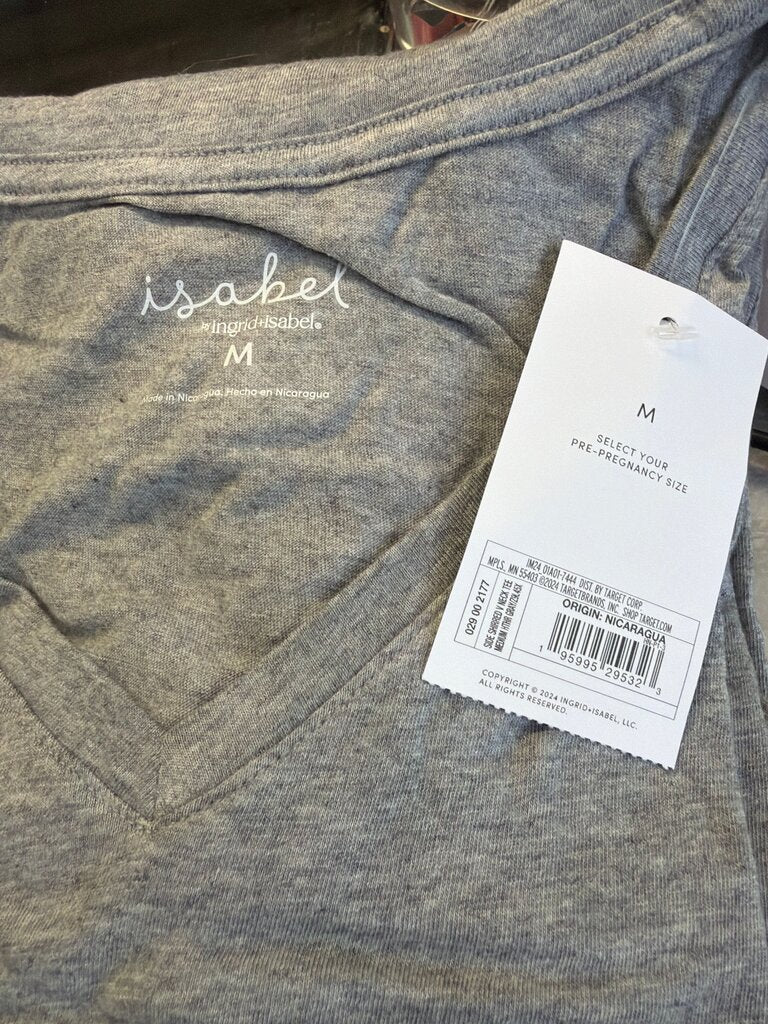 Isabel Maternity Grey V-Neck Top