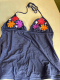 Candie's Floral Embroidered Swimsuit Top