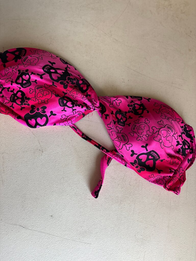 Joe Boxer Pink Skull Bikini Top