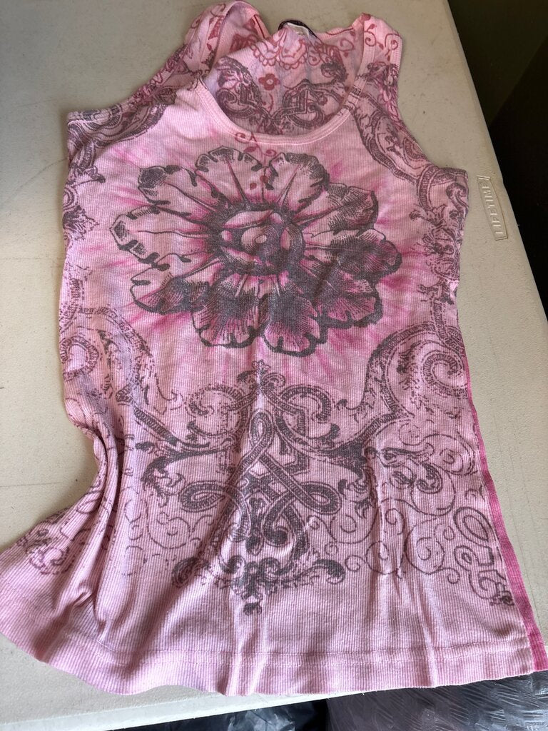 Floral Print Pink Tank Top