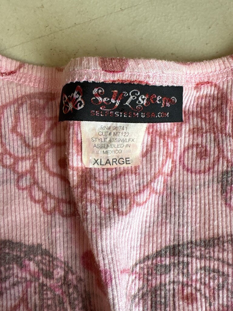 Floral Print Pink Tank Top