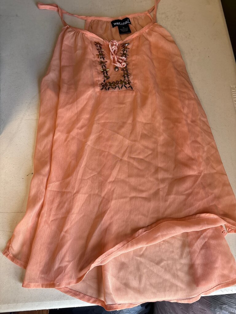 Wet Seal Embroidered Peach Blouse