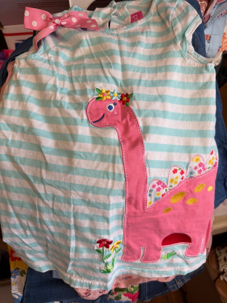 Goodlad Girl's Dinosaur Appliqué Dress