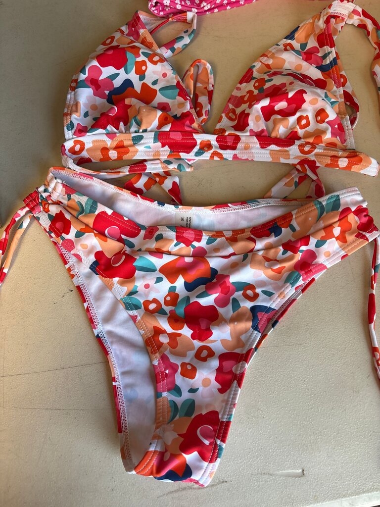 Colorful Floral Two-Piece Swimsuit