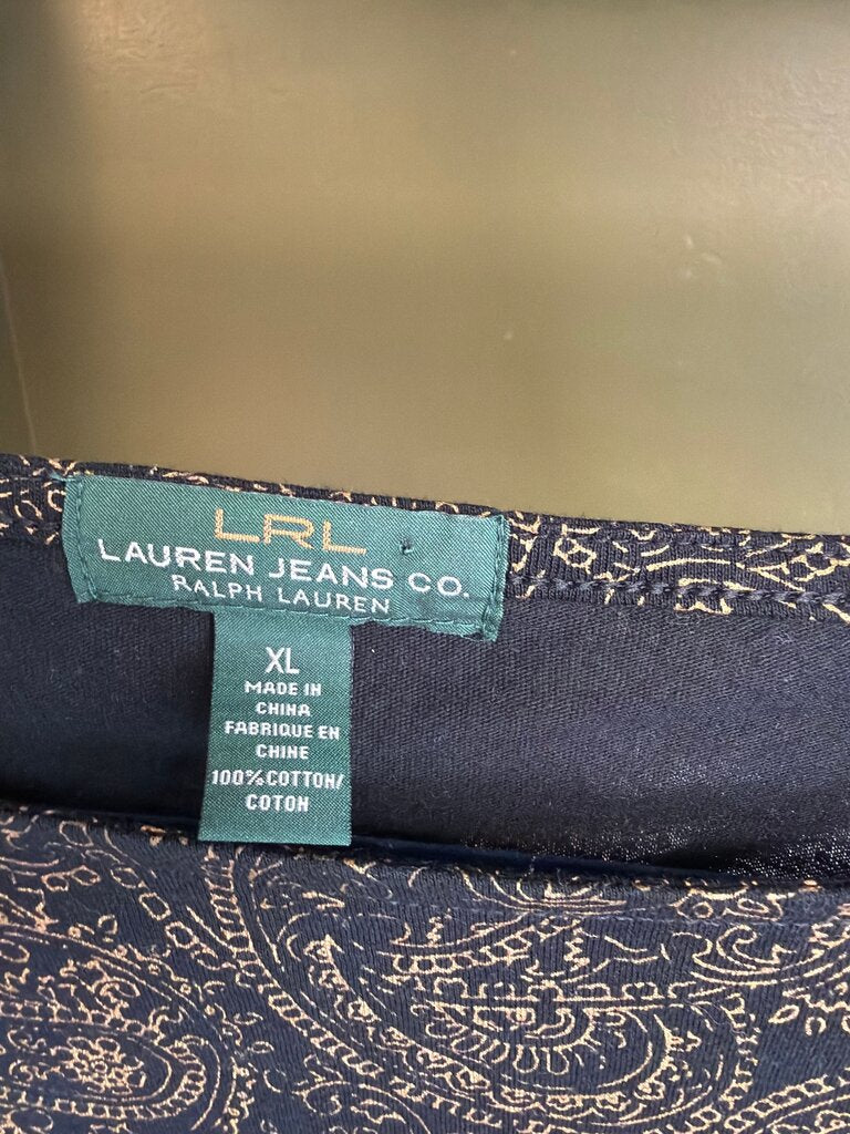 Ralph Lauren LRL Women's XL Paisley Top