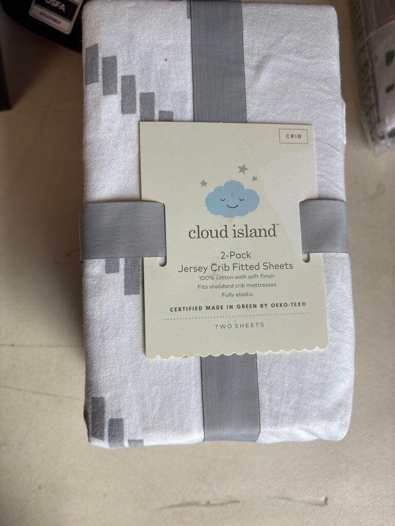 Cloud Island 2-Pack Jersey Crib Fitted Sheets