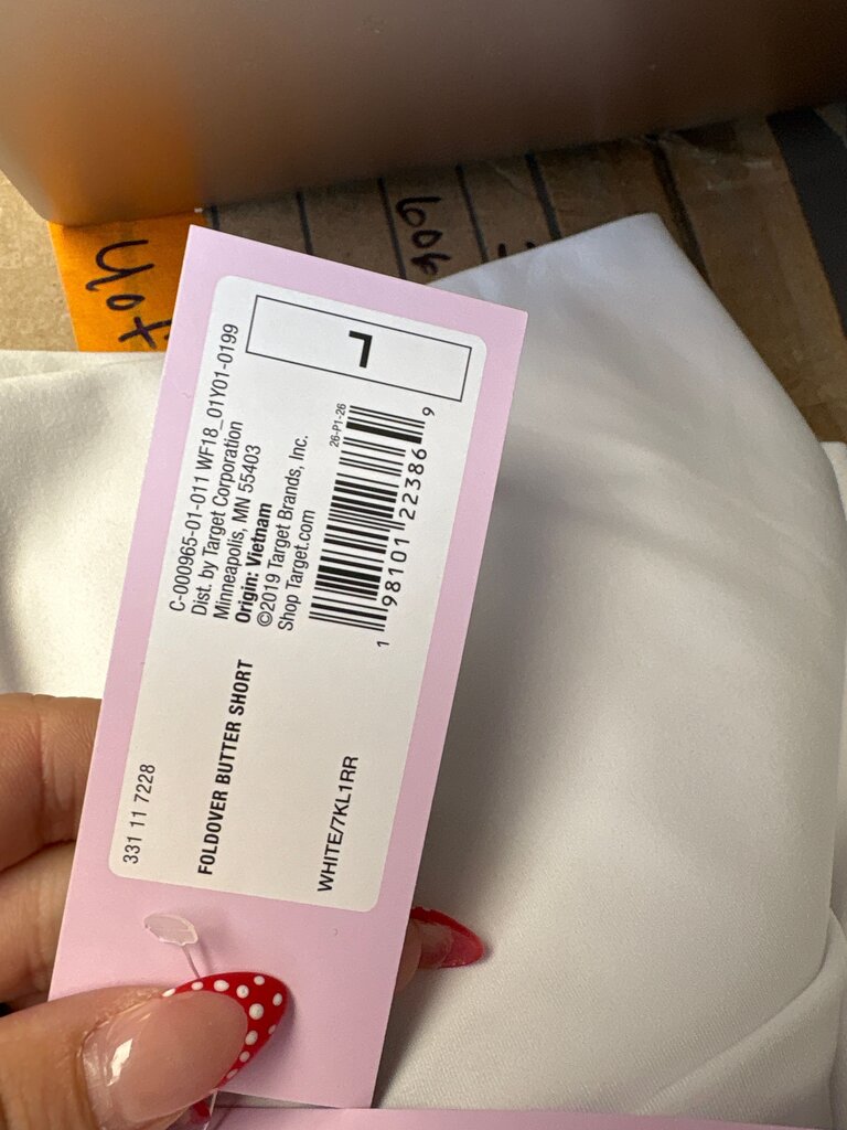Foldover Butter Short in White