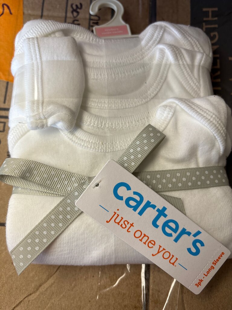 Carter's Long Sleeve Baby Bodysuits 3-Pack